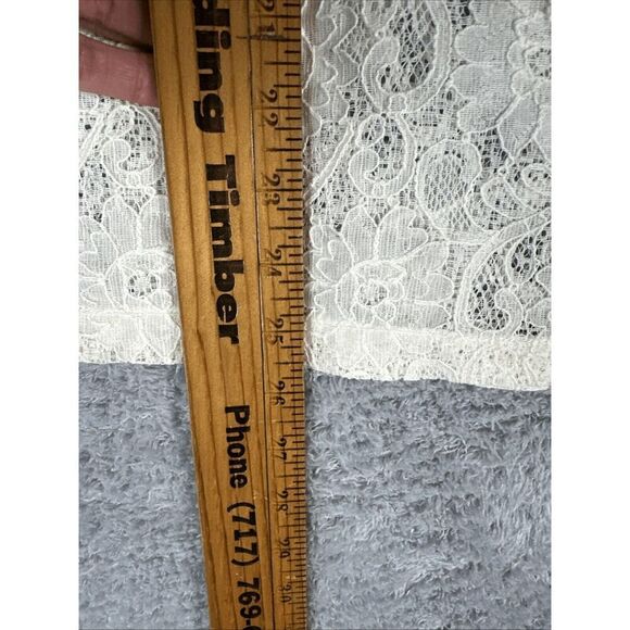 Eddie Bauer Women's Fairy Whimsy Feminine Sheer Lace Cap Sleeve Top XL Cream - Picture 11 of 13